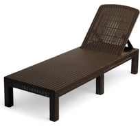 Шезлонг пластиковый складной Attribute коричневый 203019 31962264