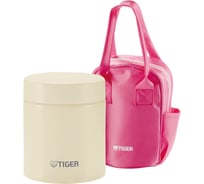 Термос для еды Tiger MCJ-A050 Cauliflower 0.5 л, в сумке, бежевый MCJ-A050 CK