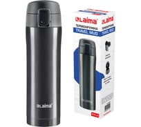 Термокружка LAIMA с двойной стальной стенкой, 470 мл, темно-серый металлик 608827