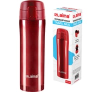 Термокружка LAIMA с двойной стальной стенкой, 470 мл, темно-красный металлик 608822