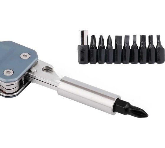 Мультитул-ключ NexTool Xiaomi Light Wrench W1 с набором бит, 6 функций, голубо-серый NE20270