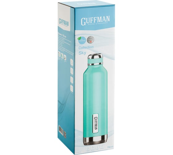 Термос Guffman Sky 750 мл, бирюзовый перламутр N05-007GR