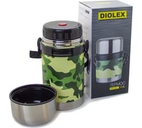 Суповой термос с широким горлом DIOLEX 800 мл, ремешок в комплекте DXF-800-3 Милитари