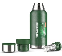 Термос Biostal Охота 1 л, 2 чашки, с ситечком, зеленый NBR-1000Z-G