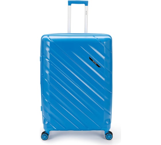 Чемодан Torber В Отпуск, синий, полипропилен, 54.5x33.5x79 см, 135 л T1908L-Blue