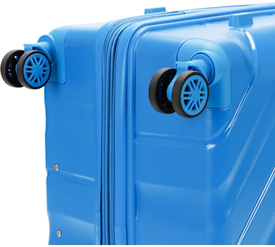 Чемодан Torber В Отпуск, синий, полипропилен, 54.5x33.5x79 см, 135 л T1908L-Blue