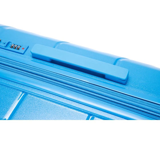 Чемодан Torber В Отпуск, синий, полипропилен, 54.5x33.5x79 см, 135 л T1908L-Blue