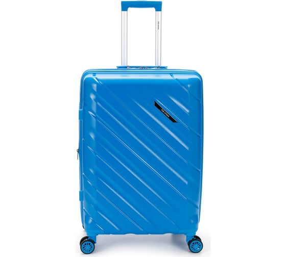 Чемодан Torber В Отпуск, синий, полипропилен, 45x28x68 см, 79 л T1908M-Blue