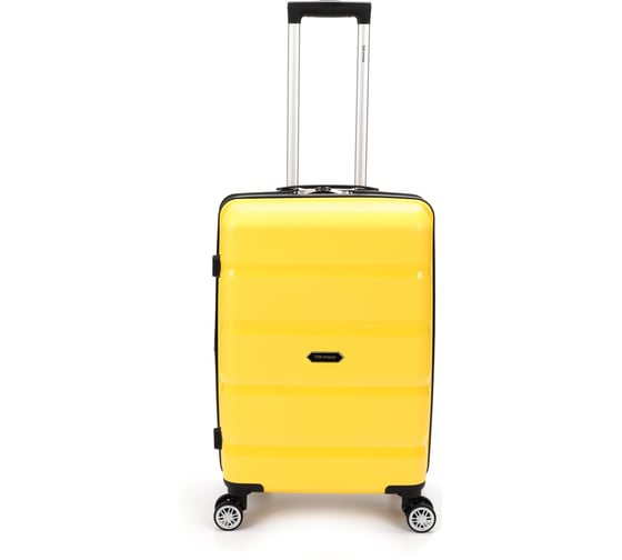 Чемодан Torber В Отпуск, желтый, полипропилен, 40.5x25x62.5 см, 55 л T1902M-Yel