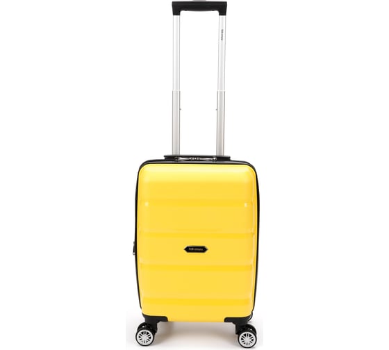 Чемодан Torber В Отпуск, желтый, полипропилен, 33x22x53 см, 35 л T1902S-Yel