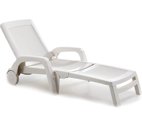 Складной шезлонг BICA B:rattan MIAMI белый 178