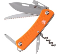 Нож перочинный STINGER 103 мм, 10 функций, материал рукояти: АБС-пластик, оранжевый, в блистере FK-GHK1P-06B