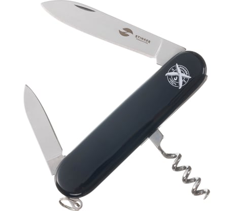 Нож перочинный STINGER 90 мм, 4 функции, материал рукояти: АБС-пластик, черный FK-K5006NH-4F