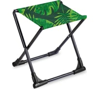 Стул складной походный Nika ПС+/2 с тропическими листьями темный
