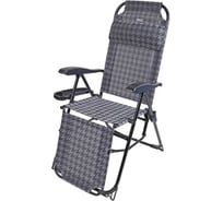 Кресло-шезлонг Nika с подножкой и полкой КШ3/6 Гусиная лапка