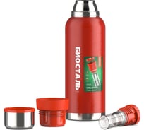 Термос Biostal Охота 1.2 литра, 2 чашки, с ситечком, красный NBR-1200Z-R