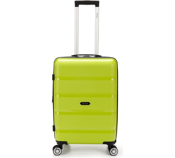 Чемодан Torber В Отпуск салатовый, полипропилен, 40.5x25x62.5 см, 55 л T1902M-Green