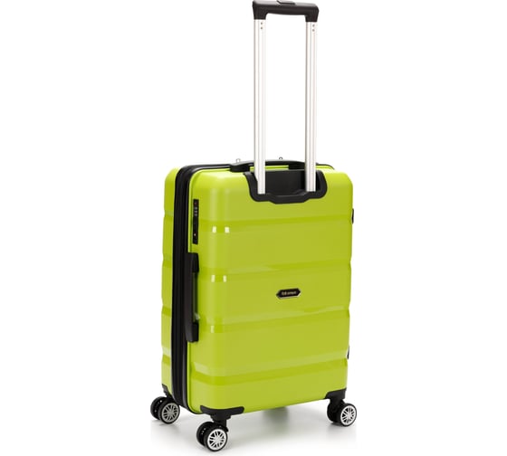 Чемодан Torber В Отпуск салатовый, полипропилен, 40.5x25x62.5 см, 55 л T1902M-Green