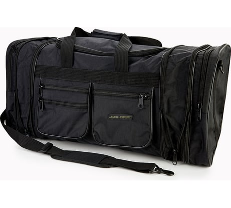 Дорожная сумка с изменяемым объёмом SOLARIS 60/75 л, Чёрная S5110