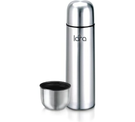 Стальной термос Lara1200 мл, КЛАПАН, двойные стенки, крышка-чашка LR04-12