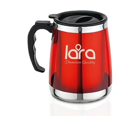 Термокружка Lara 500мл, высота 13см, диаметр 8,5см, двойные стенки, пластик LR04-39