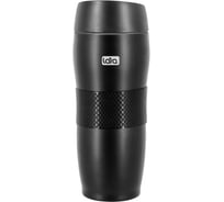 Термокружка Lara Black 450мл, двойные стенки, вакуум, сталь/силикон LR04-23 Black