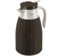 Термос Lara Brown 1000 мл, стеклянная колба, стилизация под ротанг, долгое сохранение LR04-80 Brown