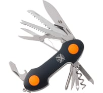 Нож перочинный Stinger 96 мм, 15 функций, материал рукояти: алюминий, PP, черный/оранжевый, блистер FK-KF5011LG3B
