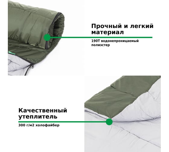 Спальный мешок Green glade Comfort 230 см 23085