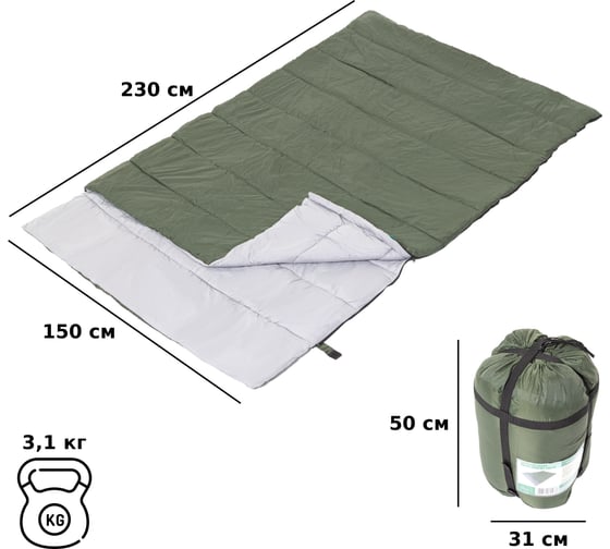 Спальный мешок Green glade Comfort 230-2X 230152