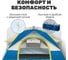 Палатка туристическая Homium N04 трехместная, синяя tentN04blue 5