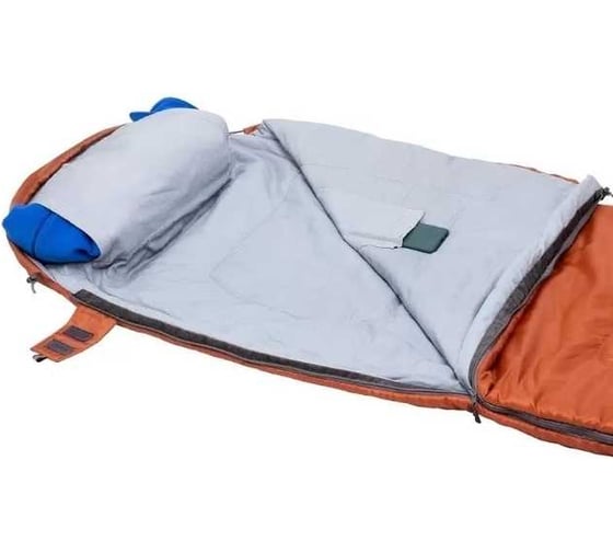 Спальный мешок Helios TORO Wide 200 г/кв.м, 220x90 см, правый, стратекс, оранжевый (T-HS-SB-TW-200R) 00000311005