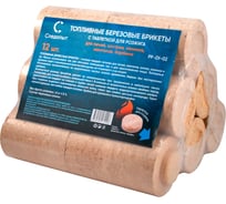 Топливные березовые брикеты Следопыт 12 шт, с таблеткой для розжига PF-DI-02