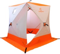 Палатка зимняя Следопыт куб 1.8x1.8 м, Oxford 240D PU 1000, 3-местная, белый/оранжевый PF-TW-02 (У)