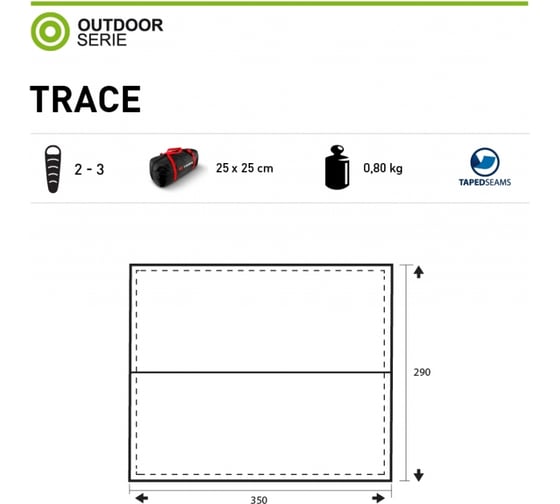 Палатка-шатер Trimm Shelters TRACE, темно-зеленый 49259