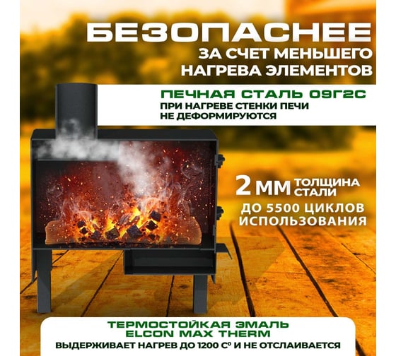 Печь буржуйка ПЕЧЬМАСТЕР КОМФОРТ 20 PBK-20S