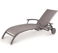 Шезлонг садовый KONWAY Larino с колесами, текстилен/алюминий, антрацит E.47774050