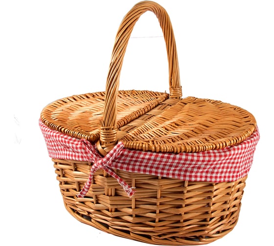 Корзина для пикника Русские подарки 40x31x19/34см 80341