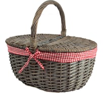 Корзина для пикника Русские подарки 40x31x19/34см 80342