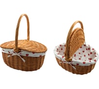 Корзина для пикника Русские подарки 41x30x22/45см 80344