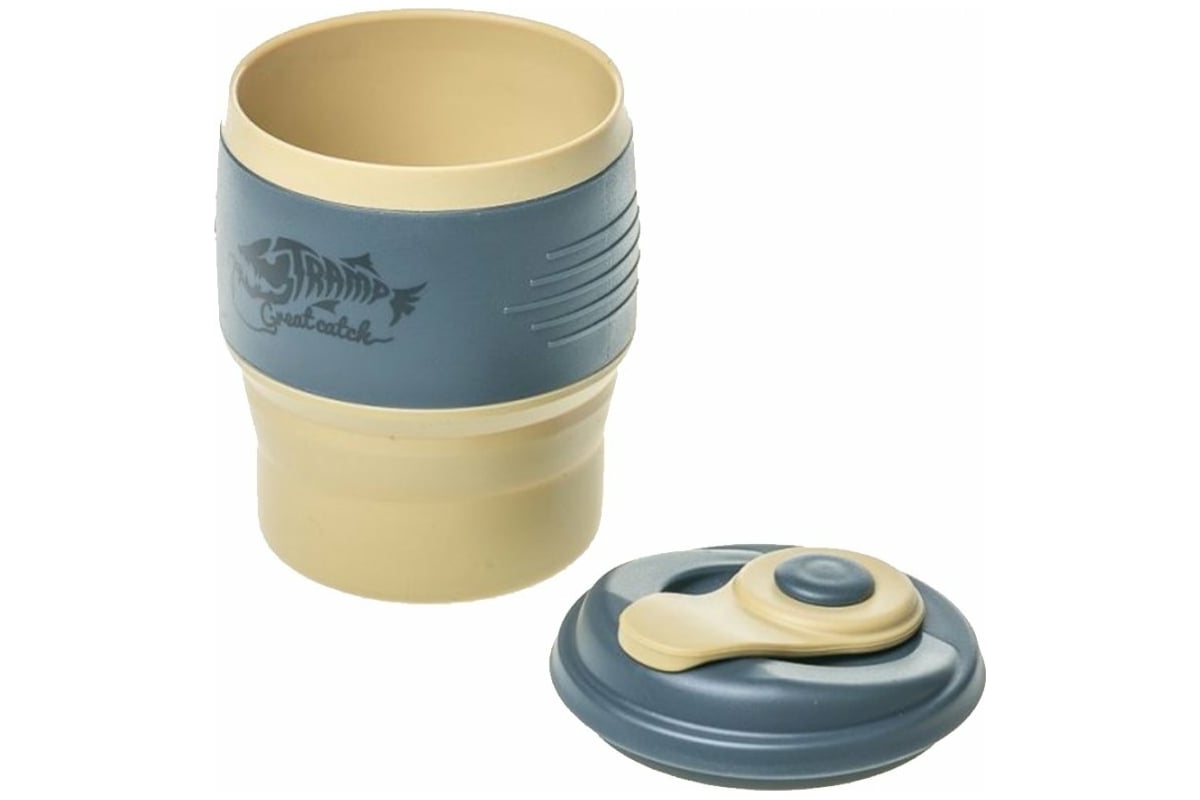 Силиконовая складная кружка Tramp с крышкой, 350мл TRC-082(4103 ...