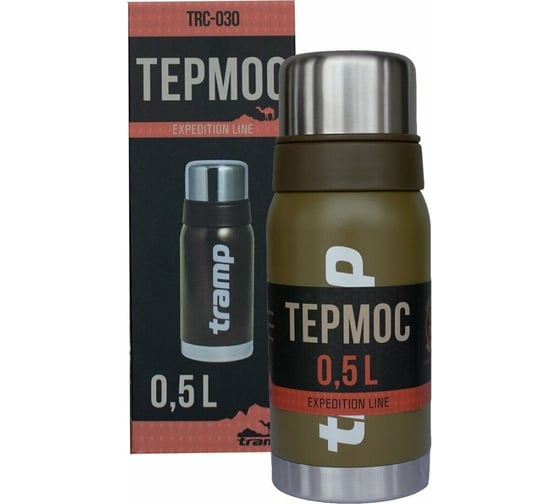 Термос Tramp 0.5 л, оливковый TRC-0301