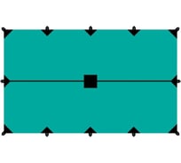 Тент Tramp 4х6м, зеленый TRT-102.04