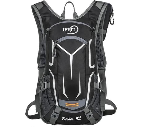 Рюкзак спортивный Ifrit Basher полиэстер, черный/серый 15 л Р-999-15/1-1 4680232391938