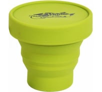 Силиконовый складной стакан с крышкой Tramp оливковый, 180мл TRC-083