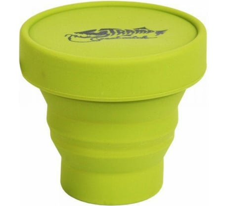 Силиконовый складной стакан с крышкой Tramp оливковый, 180мл TRC-083