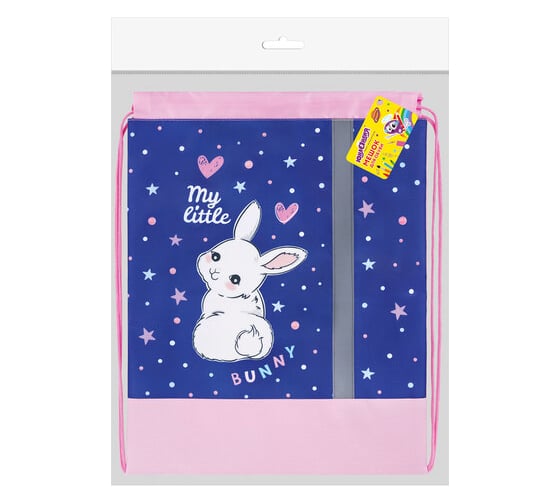 Мешок для обуви плотный ЮНЛАНДИЯ светоотражающая полоса, 46x36 см, Fluffy tail 272409