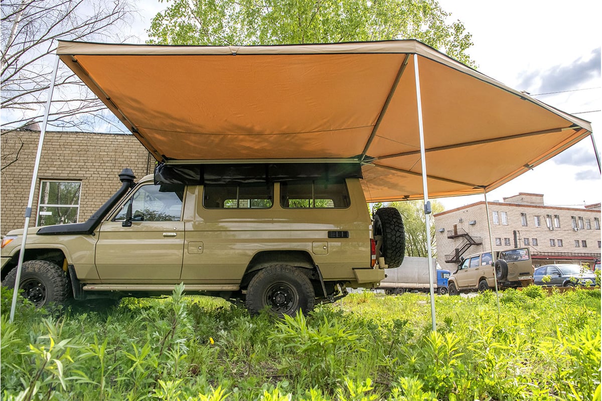 Маркиза автомобильная комбинированная (прямоугольная с веерной частью) РИФ  2.0x2.0 м, левая RIFAVF072520601 - выгодная цена, отзывы, характеристики,  фото - купить в Москве и РФ