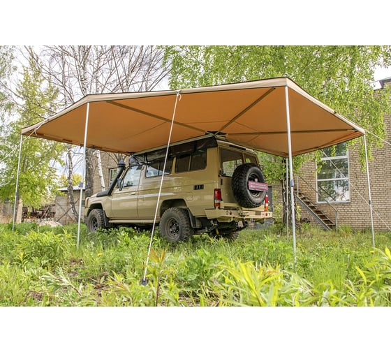 Маркиза автомобильная комбинированная (прямоугольная с веерной частью) РИФ 2.0x2.0 м, левая RIFAVF072520601