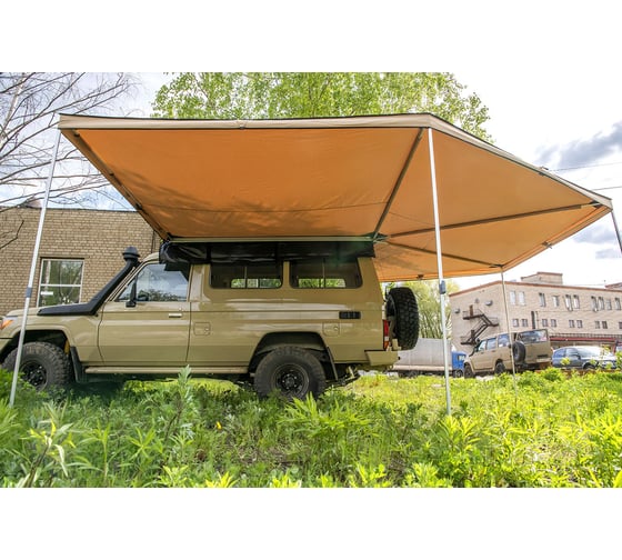Маркиза автомобильная комбинированная (прямоугольная с веерной частью) РИФ 2.0x2.0 м, левая RIFAVF072520601